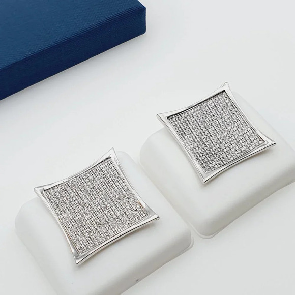 925 Sterling Silver Plated CZ Earrings, EVBRS674 - Picture 8 of 11